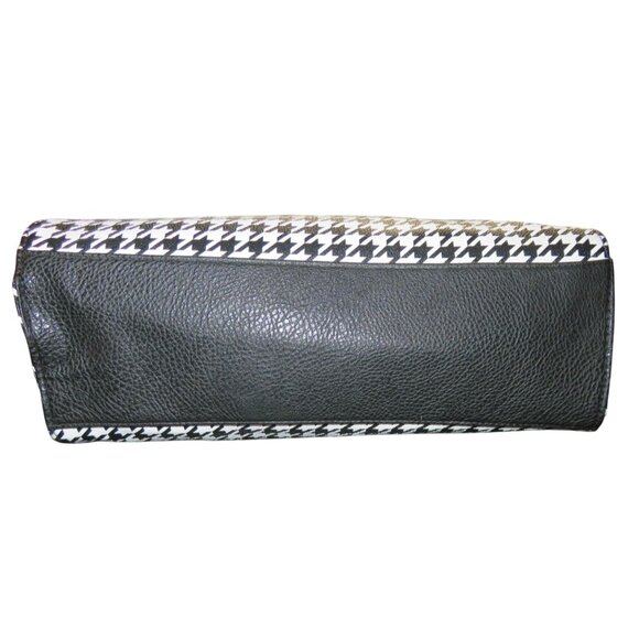 George Black & White Houndstooth Vegan Leather Tote Crossbody Handbag Brand NWT - Picture 7 of 12